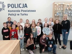 Wycieczka klasy 3d na Komend Powiatow Policji w Turku